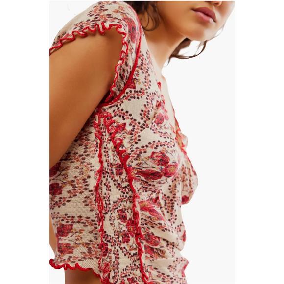 NEW FREE PEOPLE oh my baby tee in sand combo - Picture 3 of 3